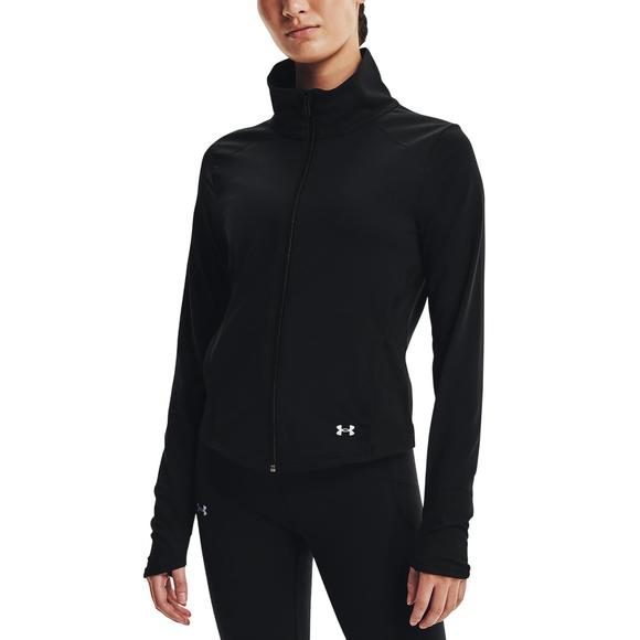 NEW UNDER ARMOUR women's meridian jacket in black / metallic silver - Picture 1 of 2